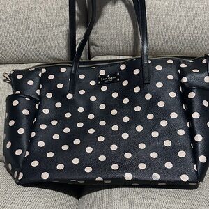 Kate Spade Black and Pink Dot Tote